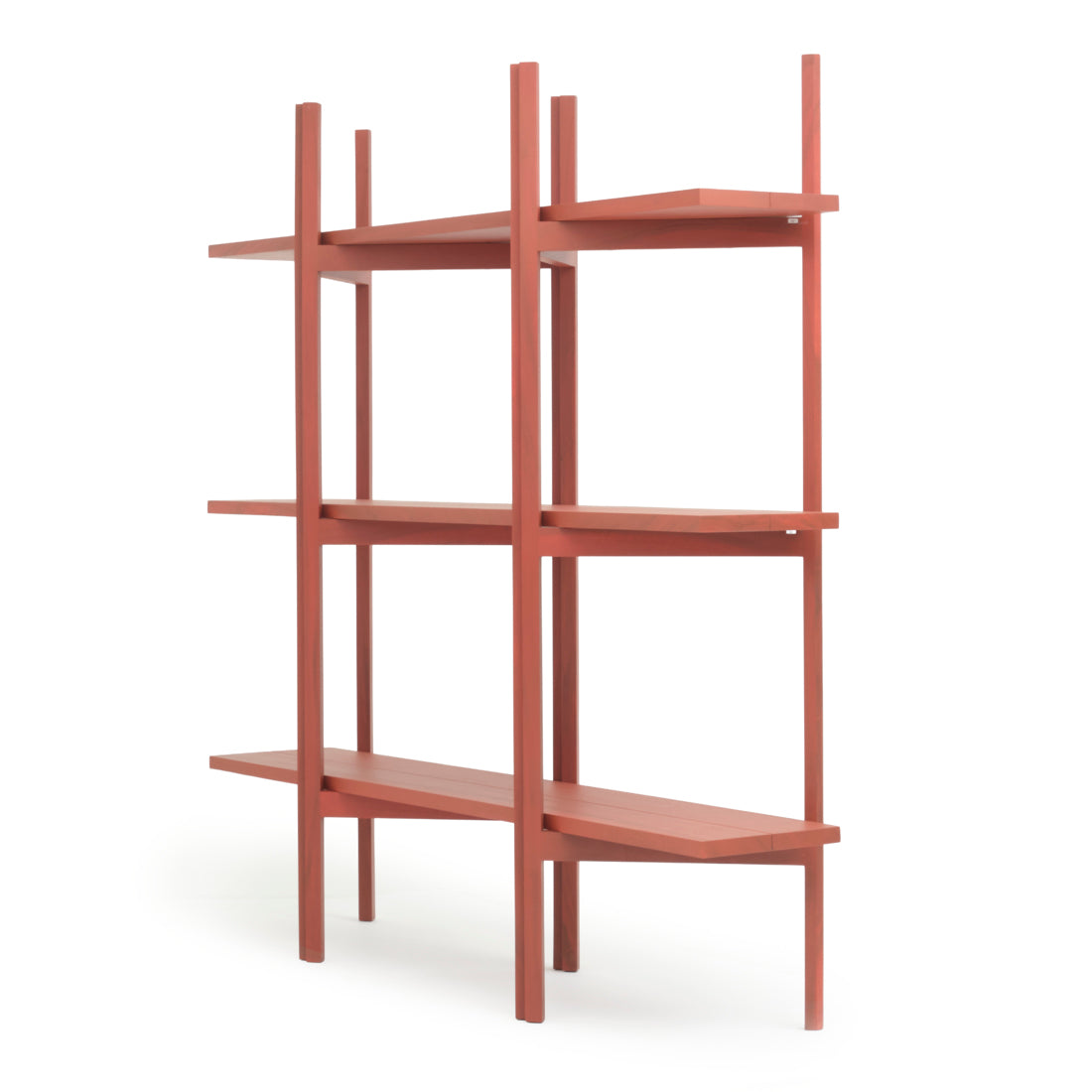 Siya Wood Bookcase Red