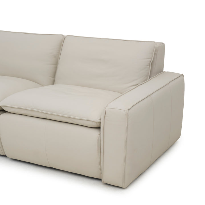 Nadyna Leather Modular Set Beige