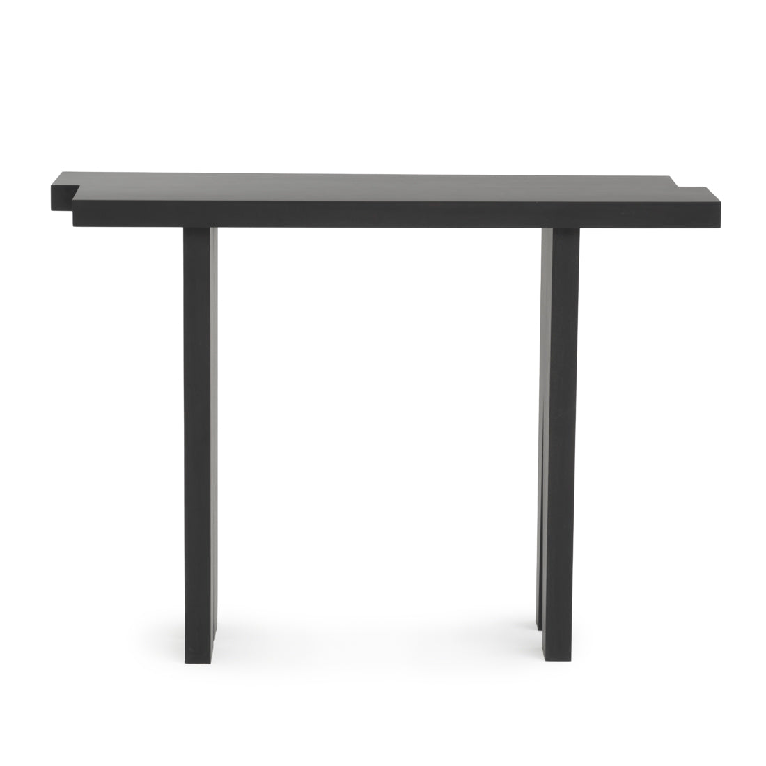 Shayla Wood Console Table Black