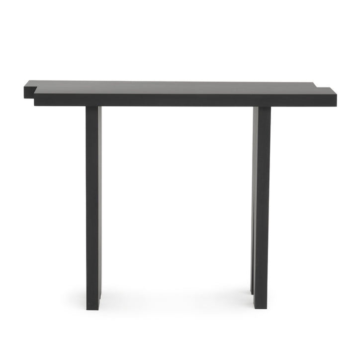 Shayla Wood Console Table Black