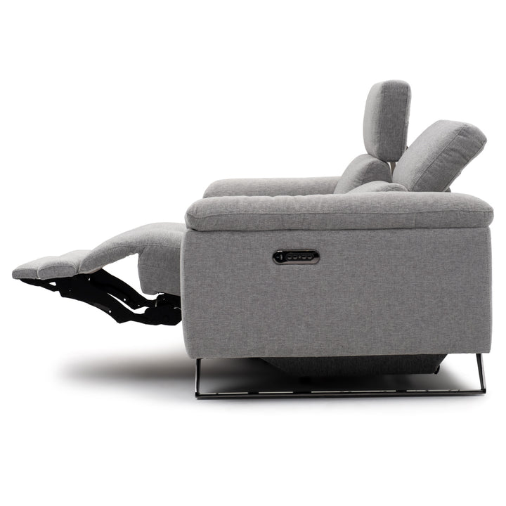 Warren Fabric Reclining Loveseat Light Grey