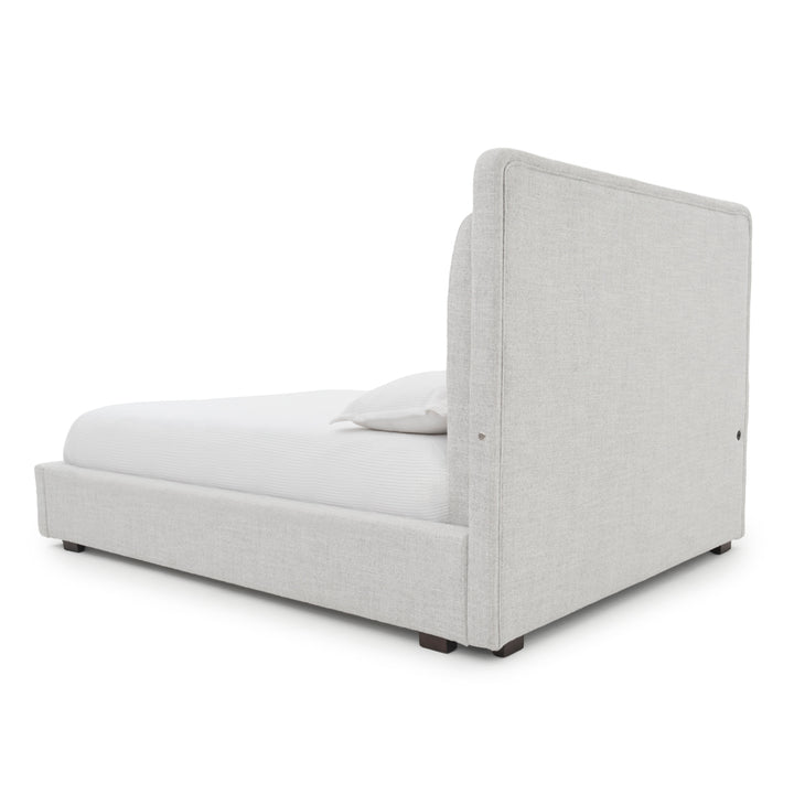 Elisha Fabric Queen Bed Light Grey