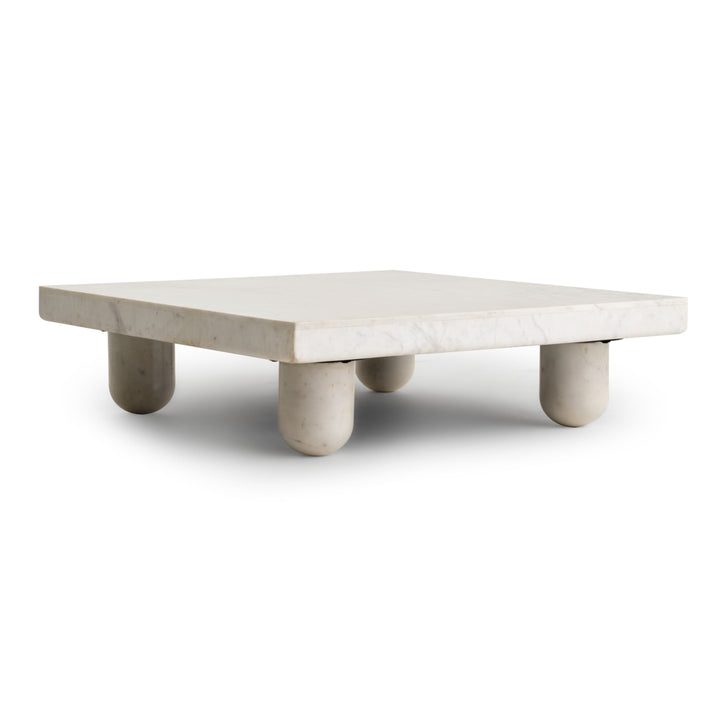 Skylar Marble Coffee Table White