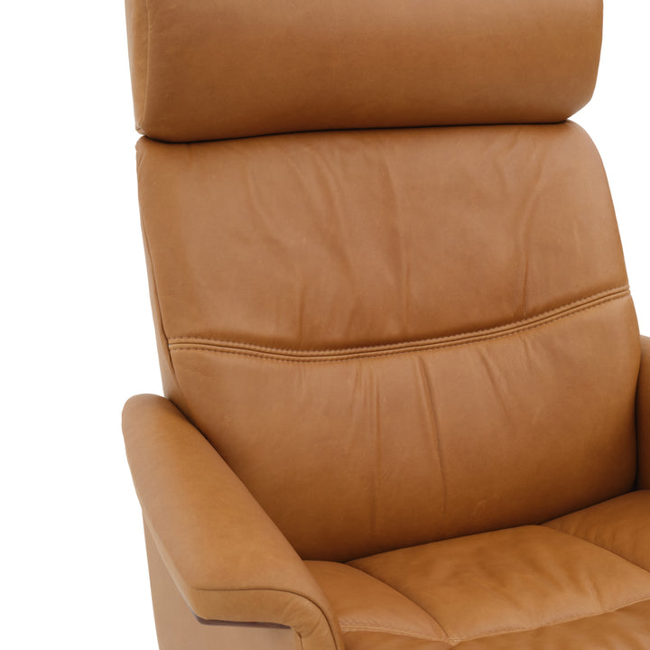Norris Reclining Chair with Ottoman Cognac