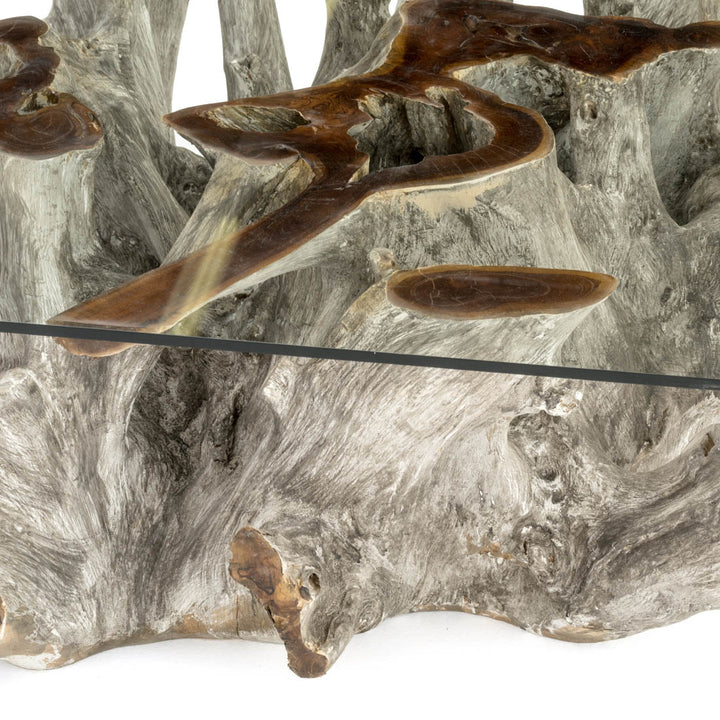 Walomi Glass Coffee Table Light Grey