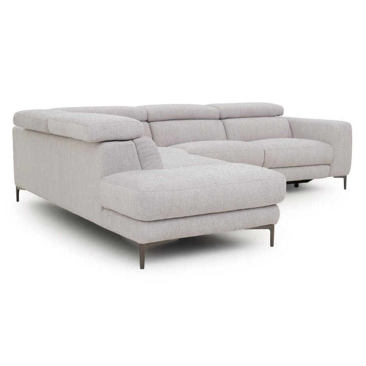Emilia Reclining Sectional Sofa Light Grey