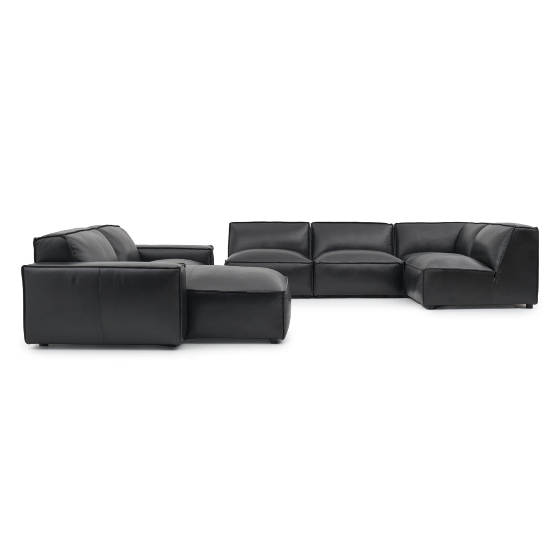 Nook Leather Modular Set Black