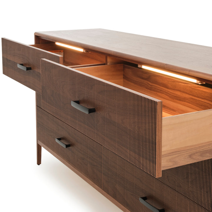 Edriana 6-Drawer Dresser Dark Brown