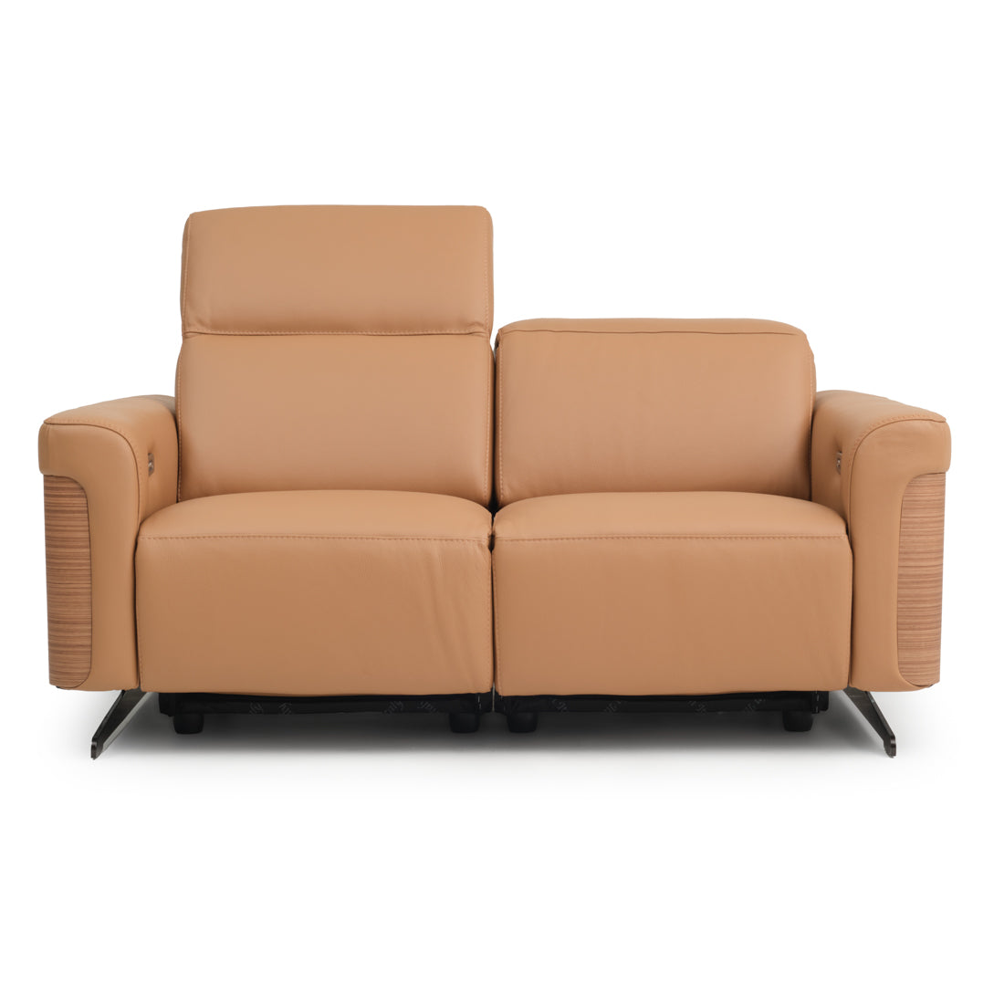 Walida Leather Reclining Loveseat Cognac