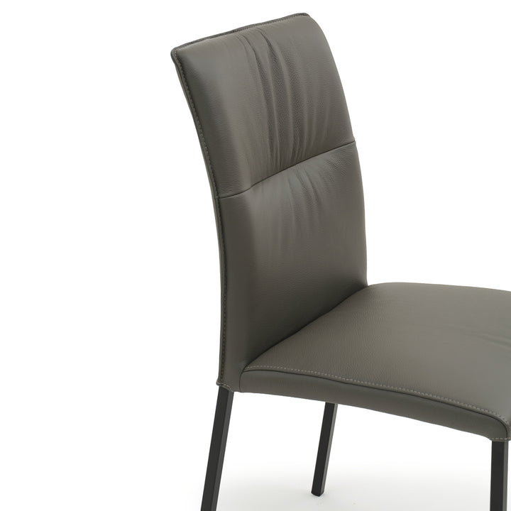 Waconia Leather Chair Dark Grey