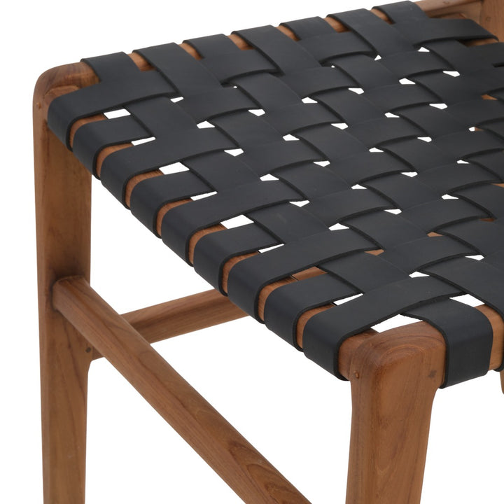 Santina Leather Chair Black