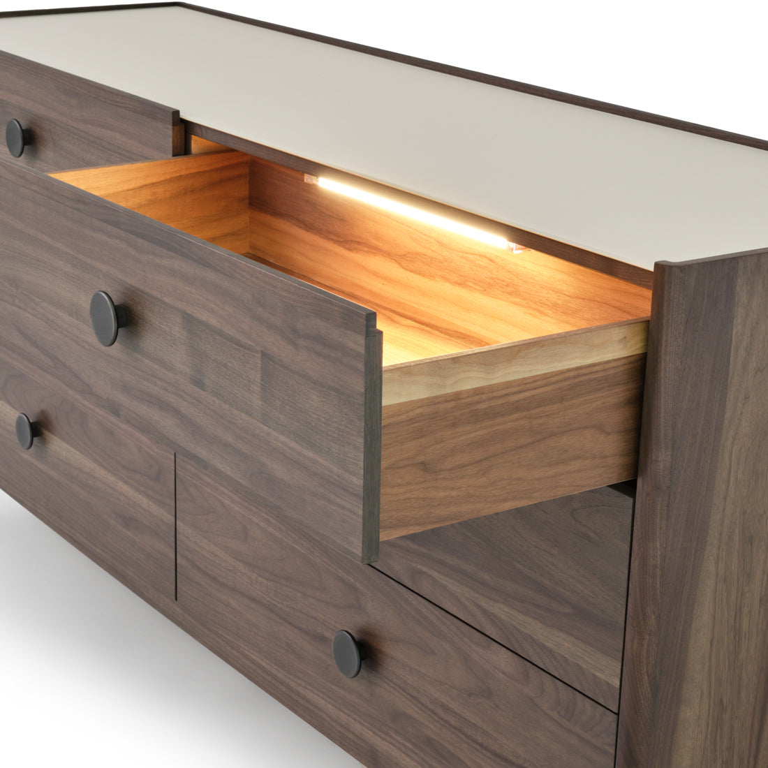 Nathaniel 6-Drawer Dresser Dark Brown