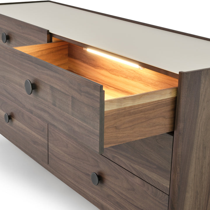 Nathaniel 6-Drawer Dresser Dark Brown
