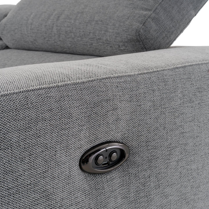 Emilia Reclining Sectional Sofa Light Grey