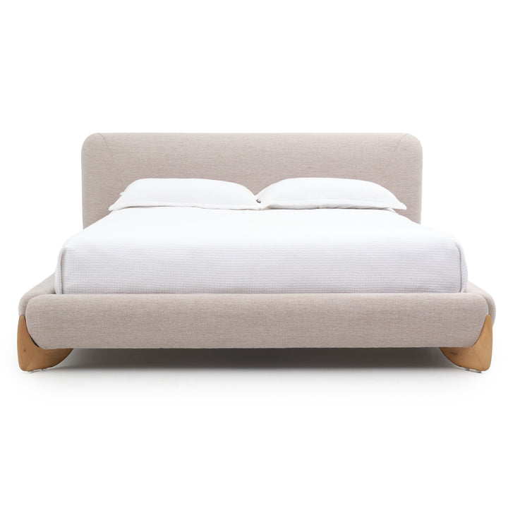Naida Fabric Queen Bed Beige
