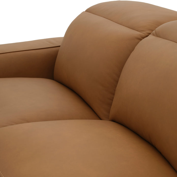 Nikolai Leather Reclining Sofa Cognac