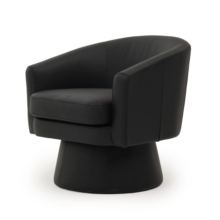 Wesel Swivel Accent Chair Black