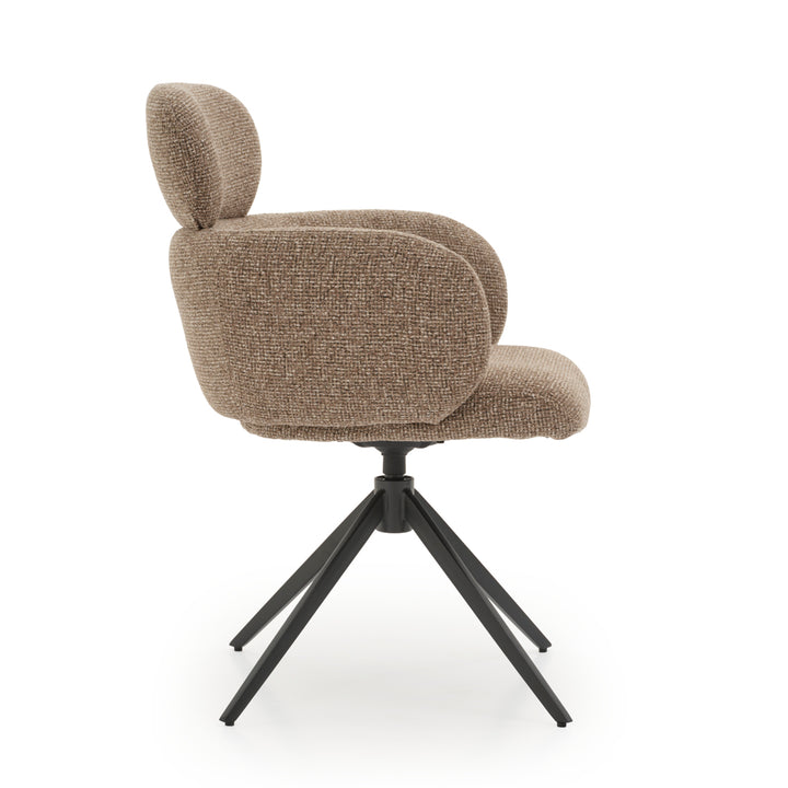 Elista Swivel Armchair Light Brown