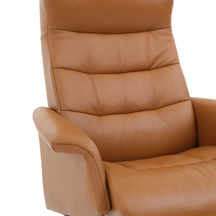Nell Reclining Chair with Ottoman Cognac