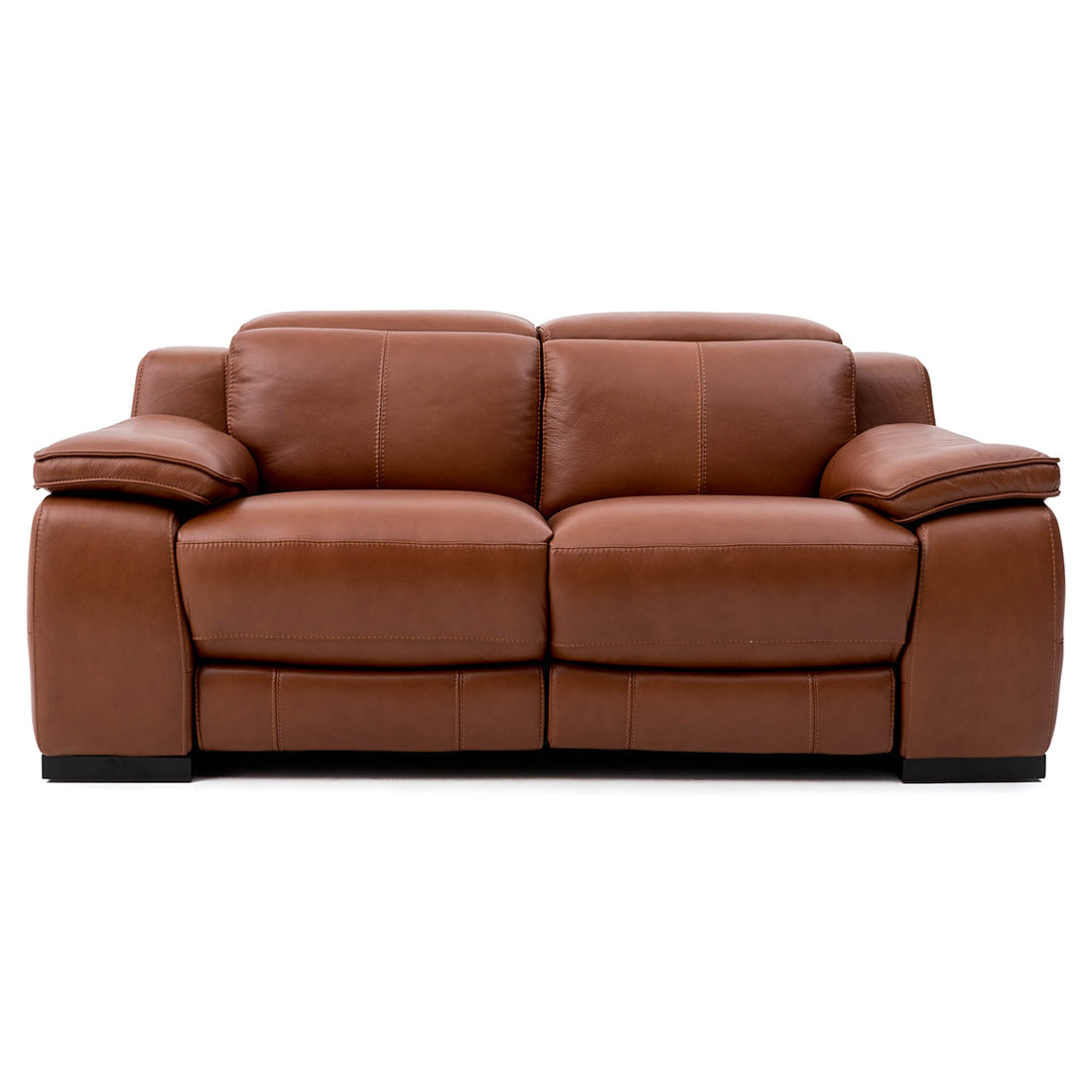 Nova Leather Reclining Loveseat Cognac