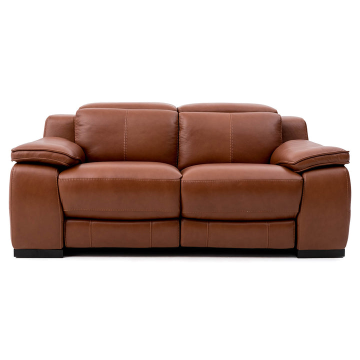 Nova Leather Reclining Loveseat Cognac