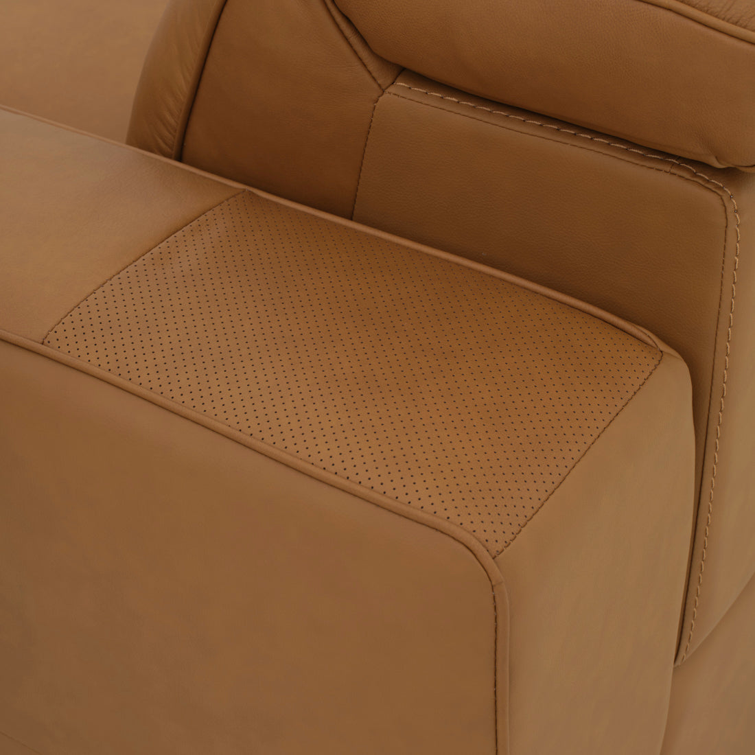 Nikolai Leather Reclining Loveseat Cognac