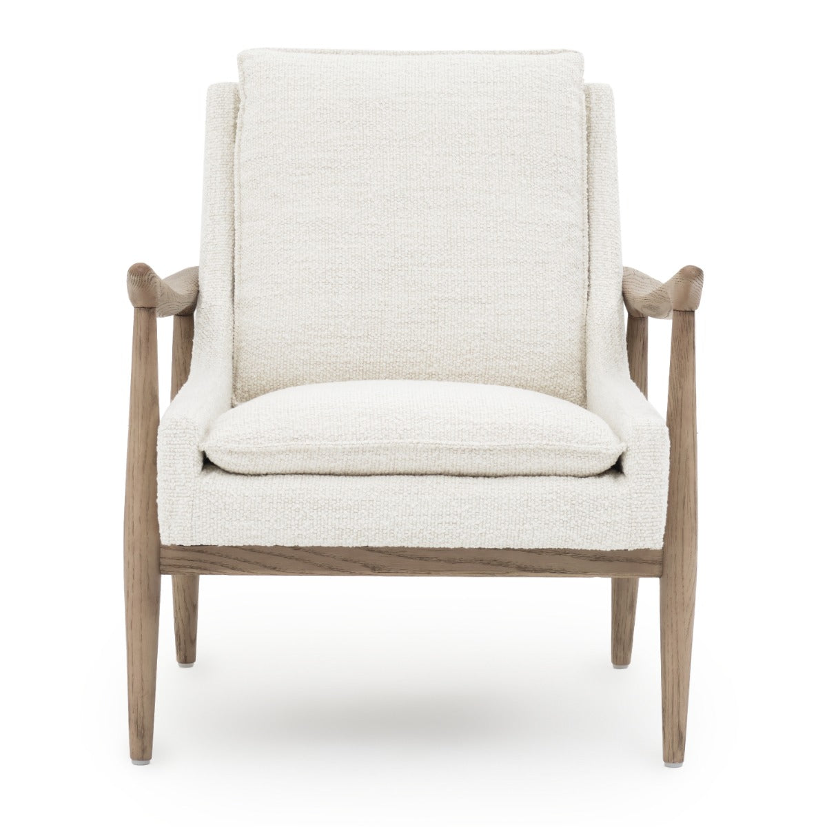 Nolra Fabric Accent Chair Off White