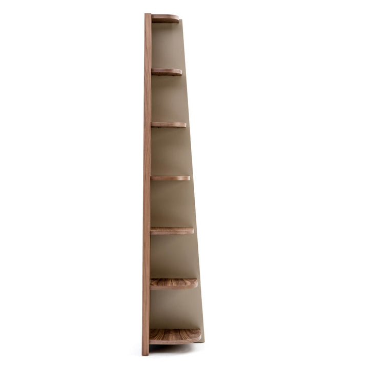 Neghan Wood Bookcase Dark Brown
