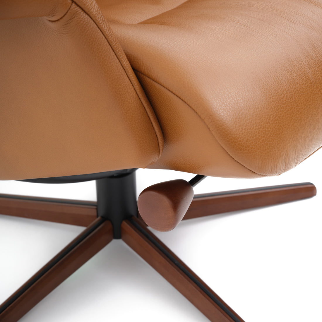 Nell Reclining Chair with Ottoman Cognac