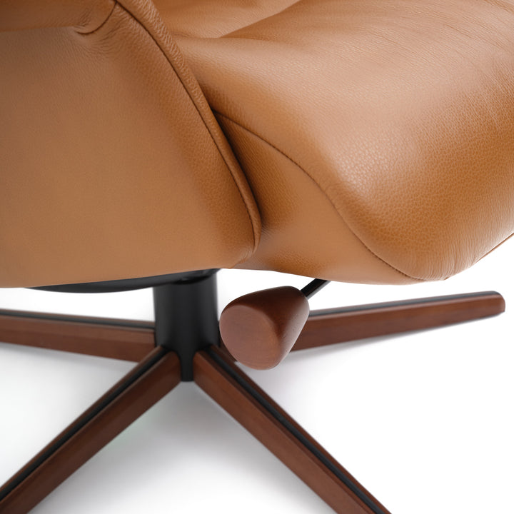 Nell Reclining Chair with Ottoman Cognac