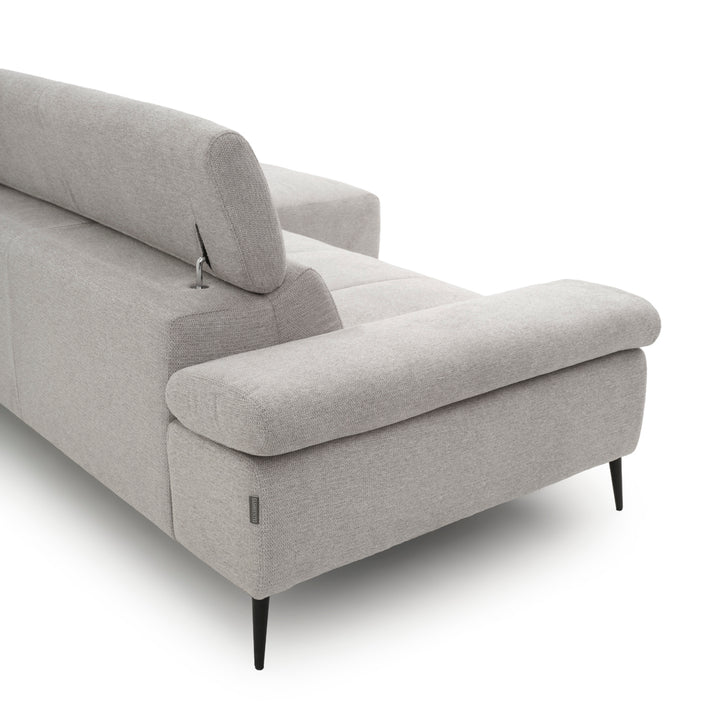 Eldan Fabric Sectional Sofa Light Grey