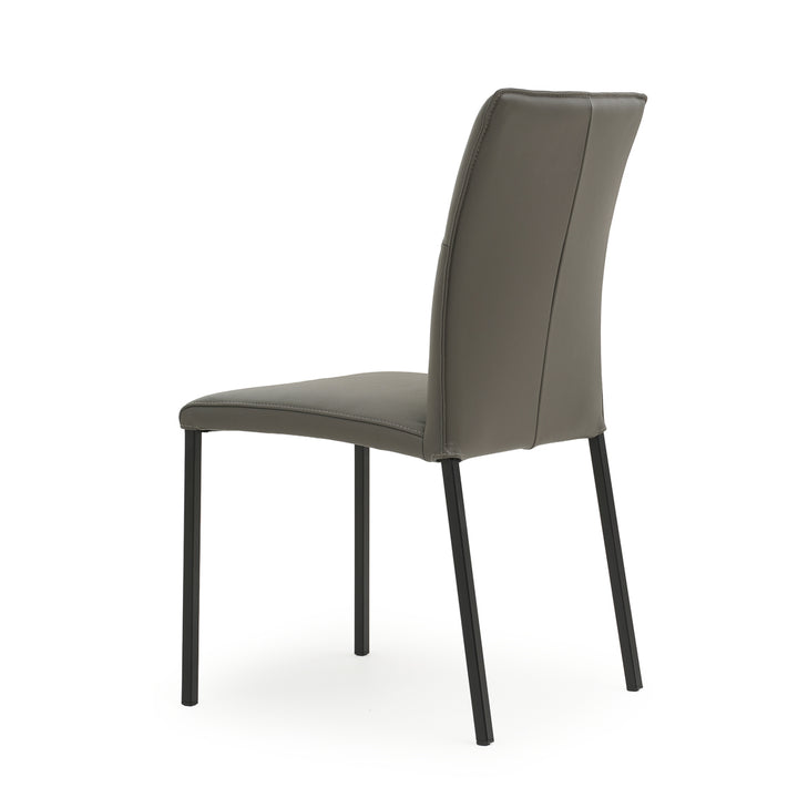 Waconia Leather Chair Dark Grey