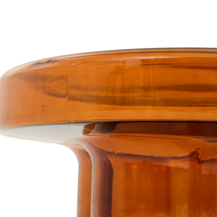 Eira Glass Coffee Table Light Brown