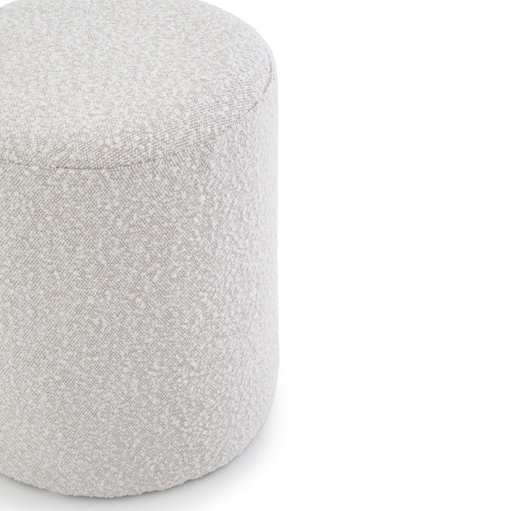 Emondi Fabric Ottoman Off White