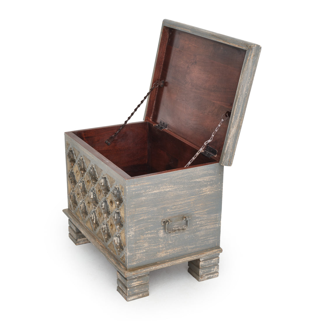 Navya Wood Accent Table Light Grey