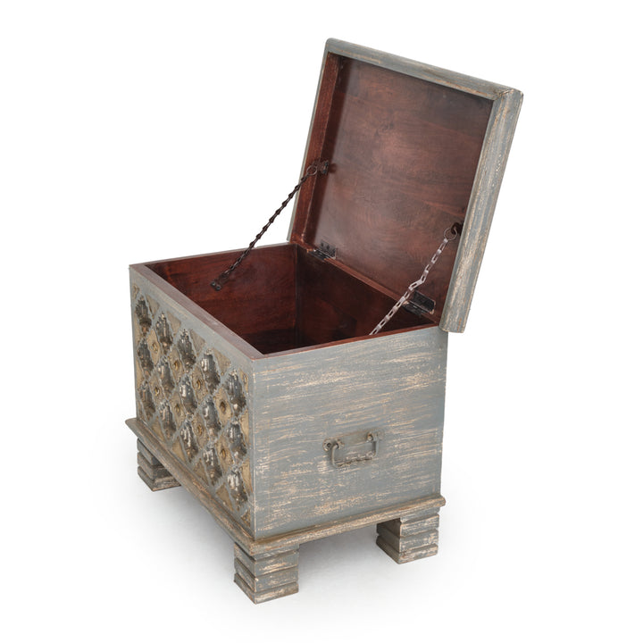Navya Wood Accent Table Light Grey