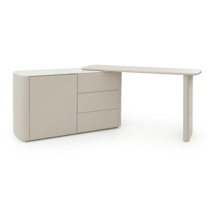 Wissam 3-Drawer Dresser Light Grey