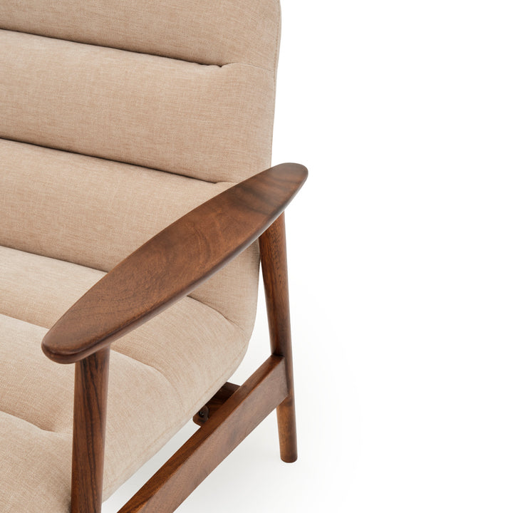 Natan Fabric Accent Chair Light Brown