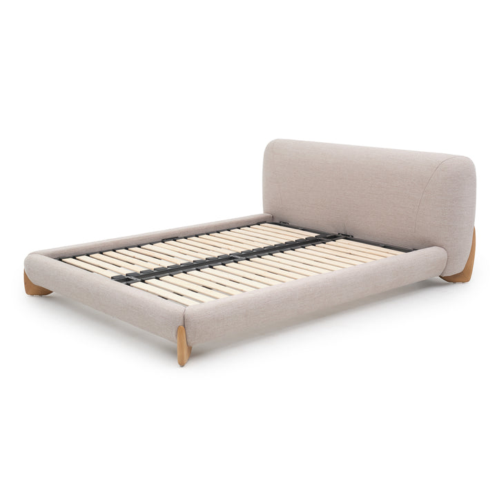 Naida Fabric Queen Bed Beige