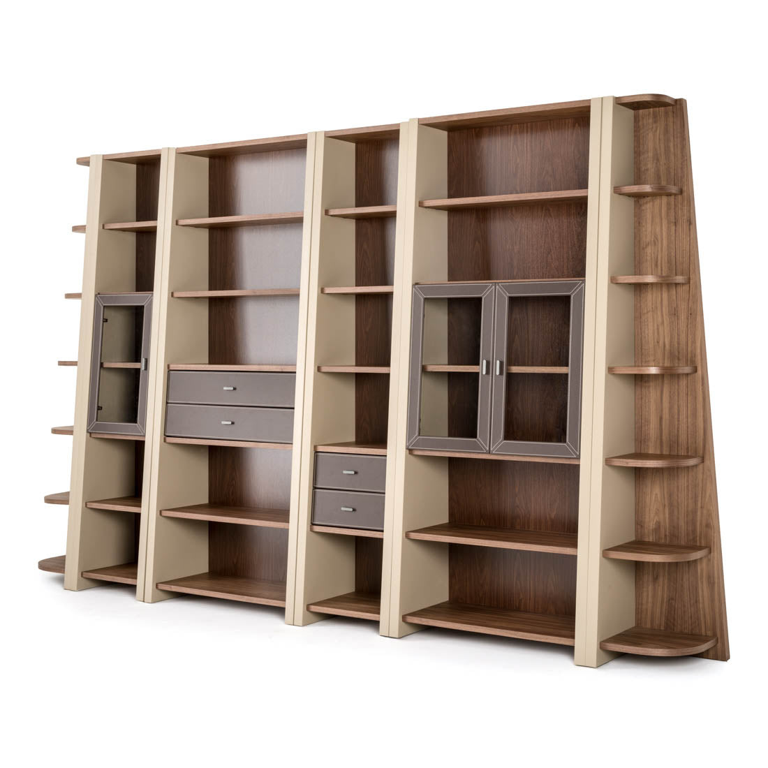 Neghan Wood Bookcase Dark Brown