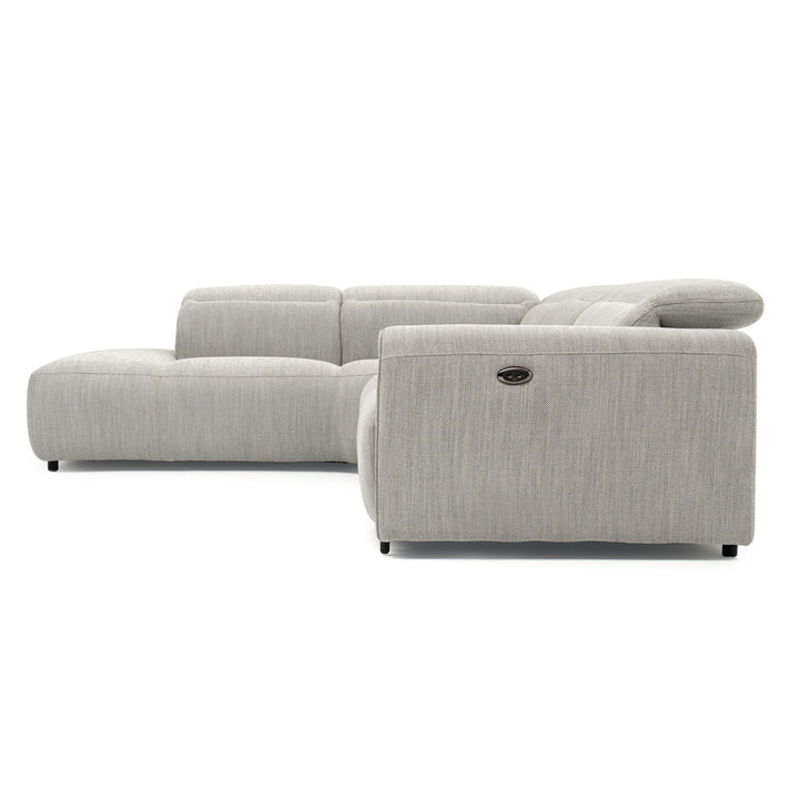 Wilnoir Reclining Sectional Sofa Light Grey