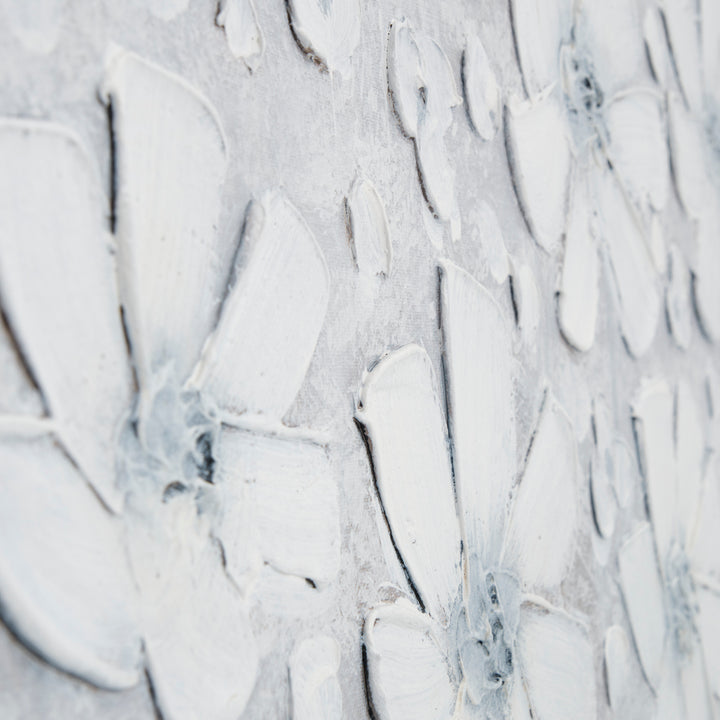 Walflora Painting on Canvas Light Grey