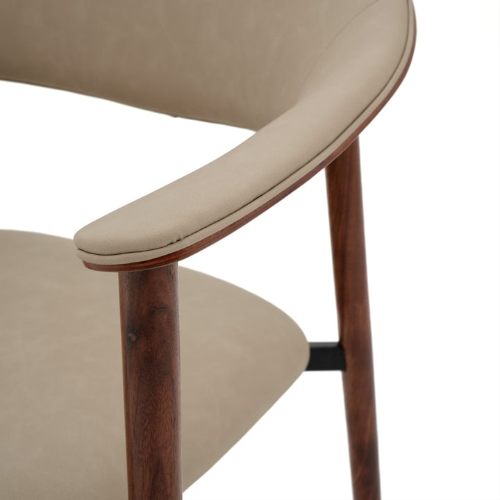 Etina Wood Armchair Taupe