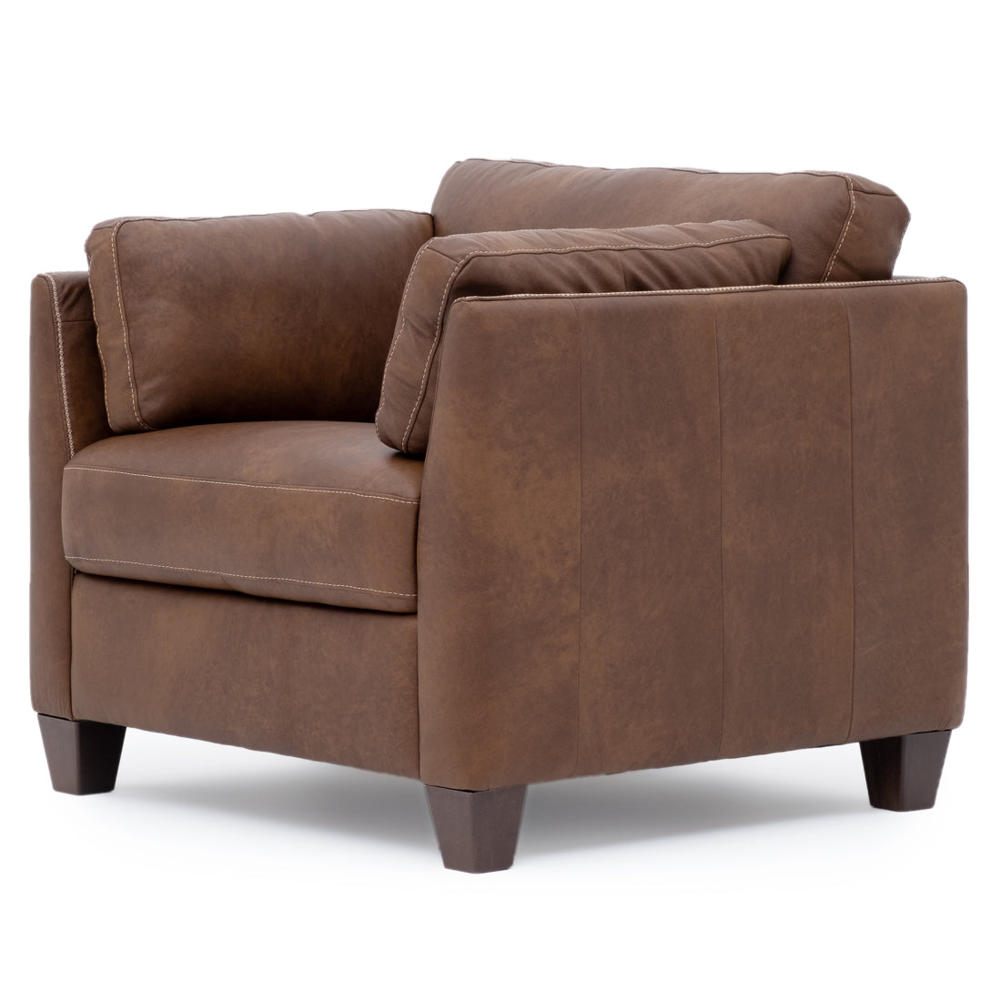 Neal Leather Accent Chair Cognac