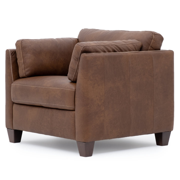 Neal Leather Accent Chair Cognac