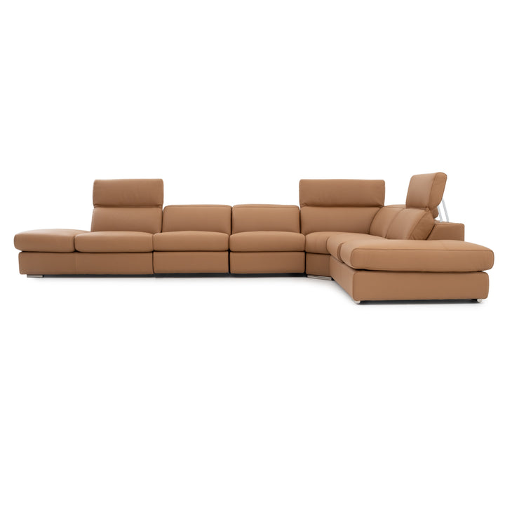 Whitmore Reclining Sectional Sofa Cognac