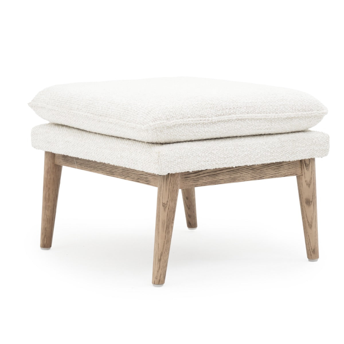 Nolra Fabric Ottoman Off White