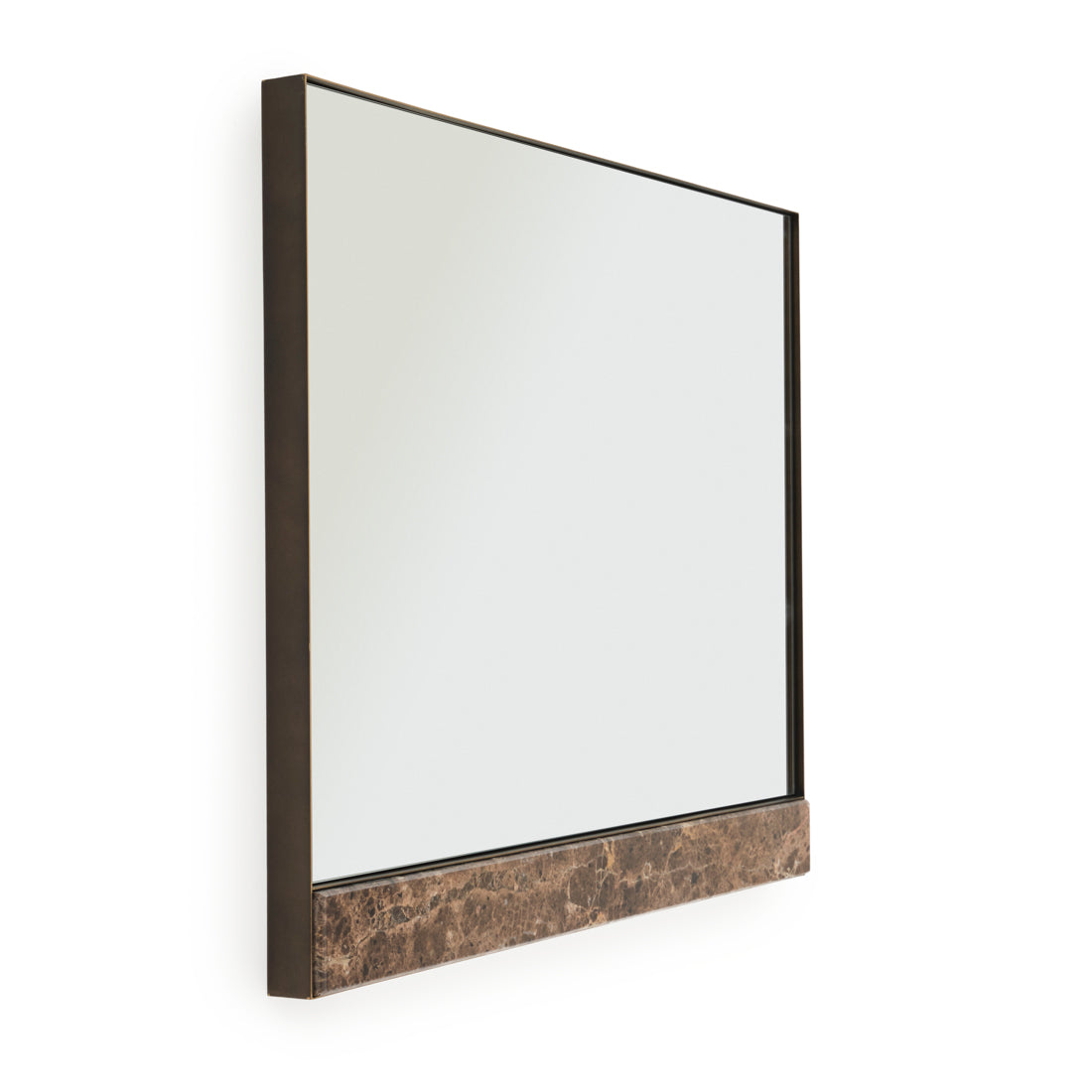 Wanover Wall Mirror Dark Brown