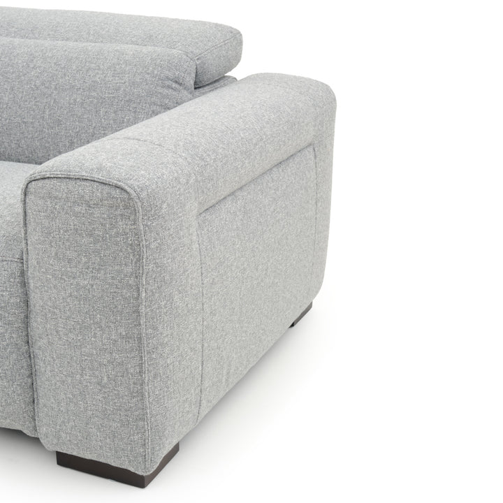 Niguel Fabric Reclining Sofa Light Grey