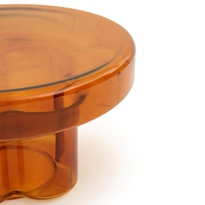 Eira Glass Coffee Table Light Brown